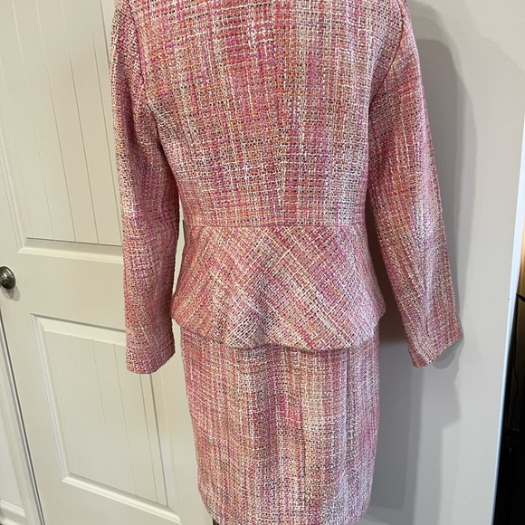 Talbots Multicolor pink Tweed Fabric 2 piece suit - Picture 6 of 9